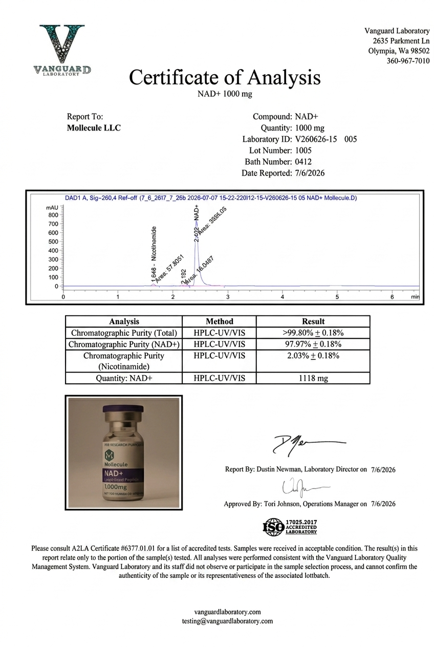 NAD+ | 1,000mg Peptide Vials